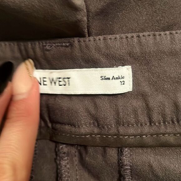 Nine West Women's Gray Classic Stretch Slim Trouser Ankle Pants - Picture 6 of 8